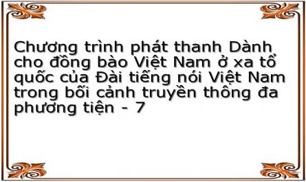Thực Trạng Chương Trình Phát Thanh “Dành Cho Đồng Bào Việt Nam Ở Xa Tổ Quốc” Của Đài