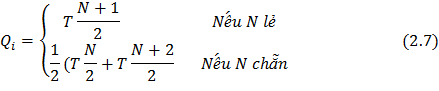 Công cụ ước tính Sen được tính là Qmed T N 1 2 nếu N là lẻ và Qmed TN 10
