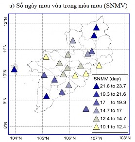 Hình 3 8a cho thấy SNML cũng tập trung vào mùa mưa và vị trí nơi có lượng mưa 1