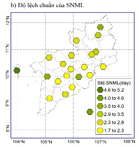 Hình 3 8 Phân bố SNMV và độ lệch chuẩn của nó a b từ số liệu quan 2