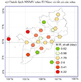 Hình 3 15 Chênh lệch SNMV trong các năm El Nino a và La Nina b và tất cả các 3
