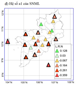 Hình 3 22 Xu thế biến đổi của số ngày mưa vưa SNMV và số ngày mưa lớn 4