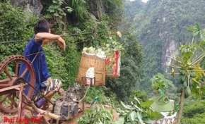 Hình 1 16 Vận chuyển na bằng dây cáp ở Chi Lăng Lạng Sơn b Đường cáp vận 5