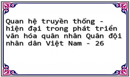 Quan hệ truyền thống - hiện đại trong phát triển văn hóa quân nhân Quân đội nhân dân Việt Nam - 26