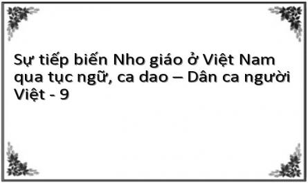 Sự tiếp biến Nho giáo ở Việt Nam qua tục ngữ, ca dao – Dân ca người Việt - 9