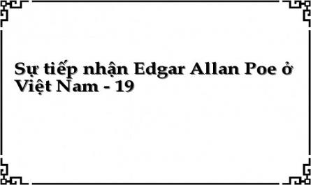 Tiếp Nhận Edgar Poe Trong Sáng Tác Thời Kì 1976 -1986