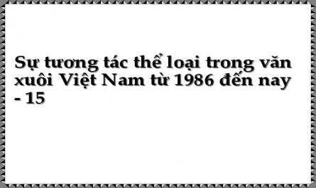 Sự tương tác thể loại trong văn xuôi Việt Nam từ 1986 đến nay - 15