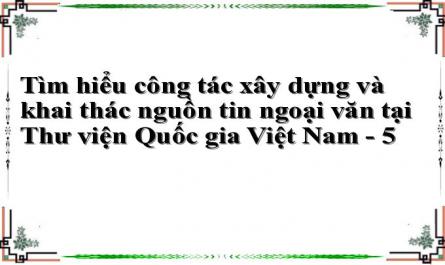 Các Loại Hình Nguồn Tin Tại Thư Viện Quốc Gia Việt Nam