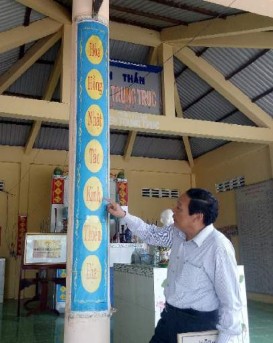 Ảnh 34 35 Hai câu thơ của Huỳnh Mẫn Đạt tại đình Nguyễn Trung Trực ở thị 7