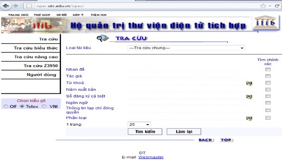 Hình 2 5 Giao diện tra cứu OPAC Modul tra cứu OPAC cho phép khả năng truy cập mục 2