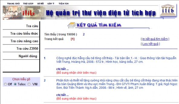 Hình 2 6 Kết quả tìm kiếm ví dụ 1 Tra cứu biểu thức Đây là chức năng 3