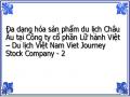 Đa dạng hóa sản phẩm du lịch Châu Âu tại Công ty cổ phần Lữ hành Việt – Du lịch Việt Nam Viet Journey Stock Company - 2
