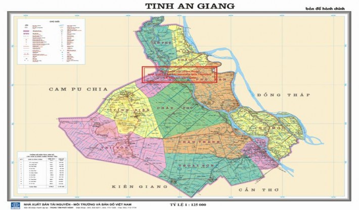 4 1 1 Giới thiệu chung về An Giang Hình 4 1 Bản đồ hình chính tỉnh An Giang 1