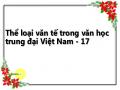 Hệ Thống Văn Thể Của Văn Tế Trong Văn Học Trung Đại Việt Nam