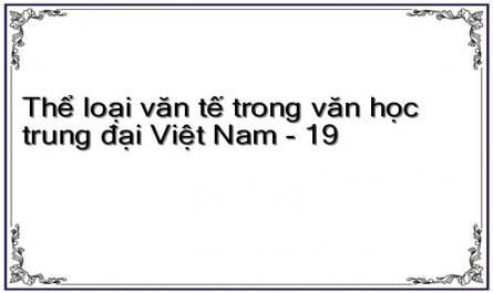 Ngôn Ngữ Của Văn Tế Trong Văn Học Trung Đại Việt Nam