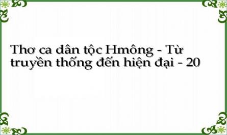 Thơ ca dân tộc Hmông - Từ truyền thống đến hiện đại - 20