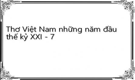 Sự Vận Động Và Đổi Mới Quan Niệm Nghệ Thuật Về Thơ