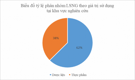 Hình 3 1 Biểu đồ tỷ lệ phân nhóm LSNG theo giá trị sử dụng tại khu vực 1
