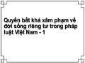 Quyền bất khả xâm phạm về đời sống riêng tư trong pháp luật Việt Nam - 1