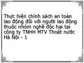 Thực hiện chính sách an toàn lao động đối với người lao động thuộc nhóm nghề độc hại tại công ty TNHH MTV Thoát nước Hà Nội