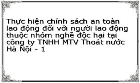 Thực hiện chính sách an toàn lao động đối với người lao động thuộc nhóm nghề độc hại tại công ty TNHH MTV Thoát nước Hà Nội - 1