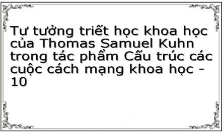 Tư tưởng triết học khoa học của Thomas Samuel Kuhn trong tác phẩm Cấu trúc các cuộc cách mạng khoa học - 10