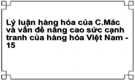 Lý luận hàng hóa của C.Mác và vấn đề nâng cao sức cạnh tranh của hàng hóa Việt Nam - 15