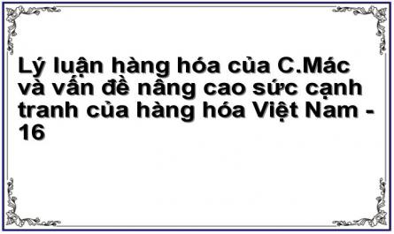 Lý luận hàng hóa của C.Mác và vấn đề nâng cao sức cạnh tranh của hàng hóa Việt Nam - 16