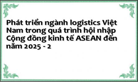 Phát triển ngành logistics Việt Nam trong quá trình hội nhập Cộng đồng kinh tế ASEAN đến năm 2025 - 2