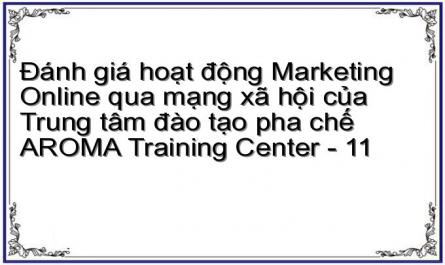 Đánh giá hoạt động Marketing Online qua mạng xã hội của Trung tâm đào tạo pha chế AROMA Training Center - 11