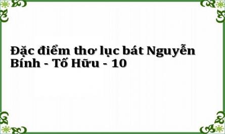 Đặc điểm thơ lục bát Nguyễn Bính - Tố Hữu - 10