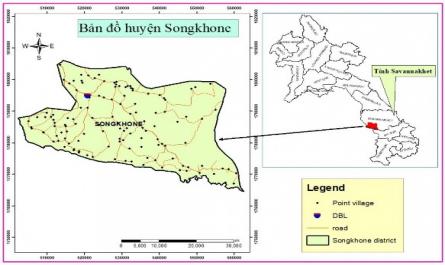 Vị Trí Địa Lý Và Điều Kiện Tự Nhiên Của Huyện Songkhone[16, Tr. 7]