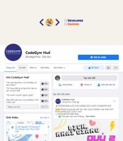 Hình 6 Fanpage CodeGym Huế https www facebook com codegymhue với 3 423 người theo dòi 3