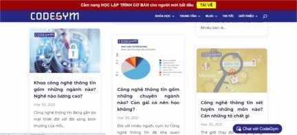 Hình 9 Các bài viết mục Blog của CodeGym Huế Quảng cáo qua landing page CodeGym 3