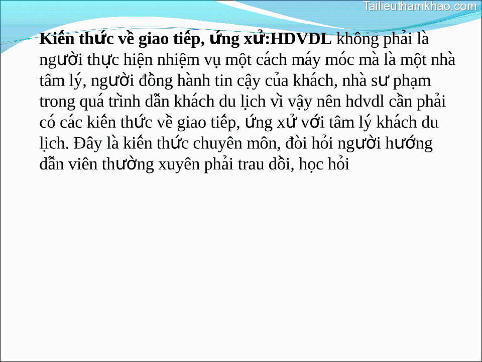 Kiến Thức Vê Giao Tiếp Ứng Xử Hdvdl Không Phải Là Người