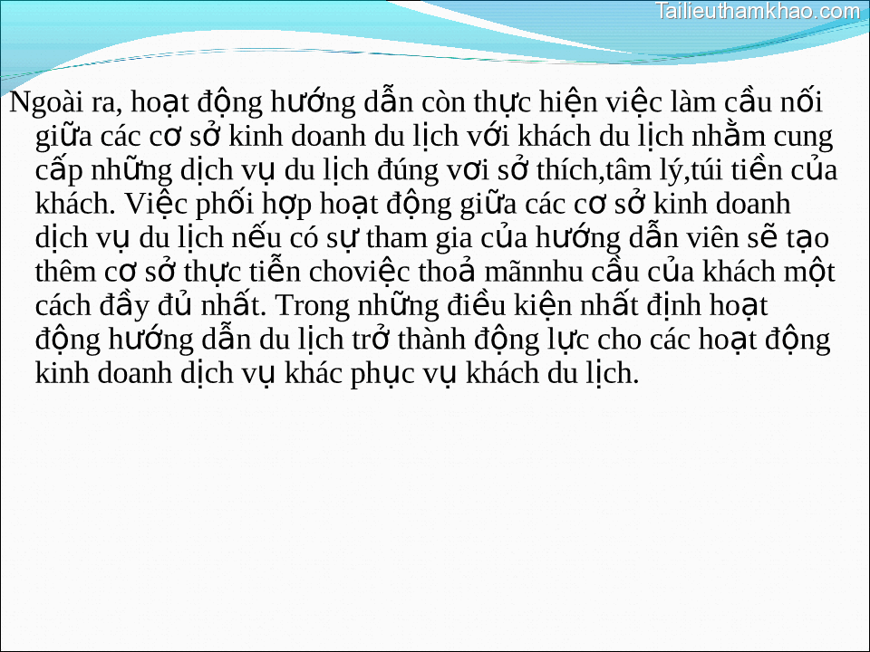 Ngoài Ra Hoạt Động Hướng Dẫn Còn Thực Hiện Việc Làm Cầu Nối