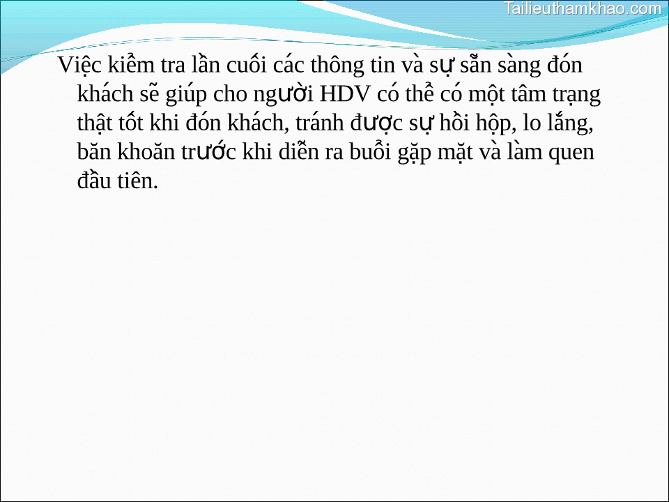 Việc Kiểm Tra Lần Cuối Các Thông Tin Va Sư Săñ Sang̀ Đoń