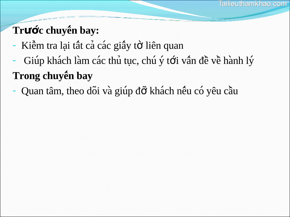 Trước Chuyến Bay Kiểm Tra Lại Tất Ca Các Giấy Tờ Liên Quan