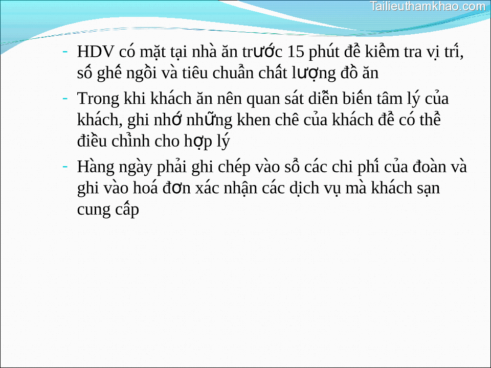 Hdv Co Mặt Tại Nha Ăn Trước 15 Phút Đê Kiểm Tra Vi Trí Sô Ghê
