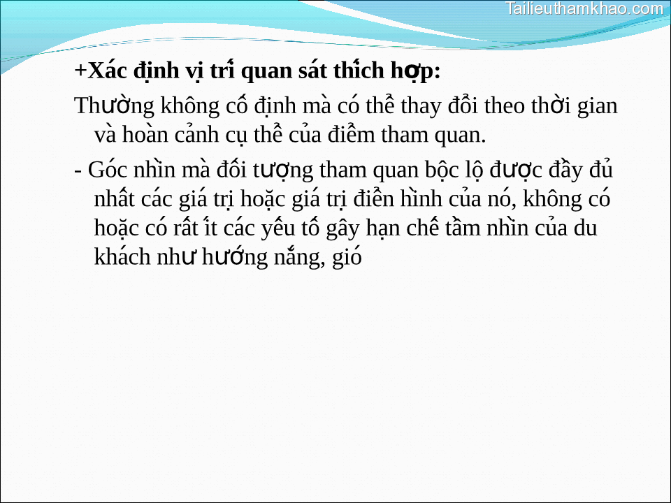 Xác Định Vi Tri Quan Sát Thích Hợp Thường Không Cô Định Ma Co