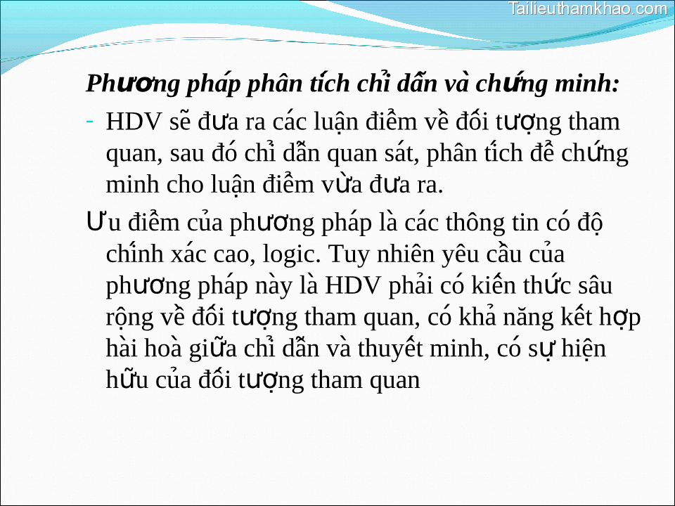 Phương Phap Phân Tic H Chi Dân Va Chứng Minh Hdv Se Đưa Ra Cac Luân
