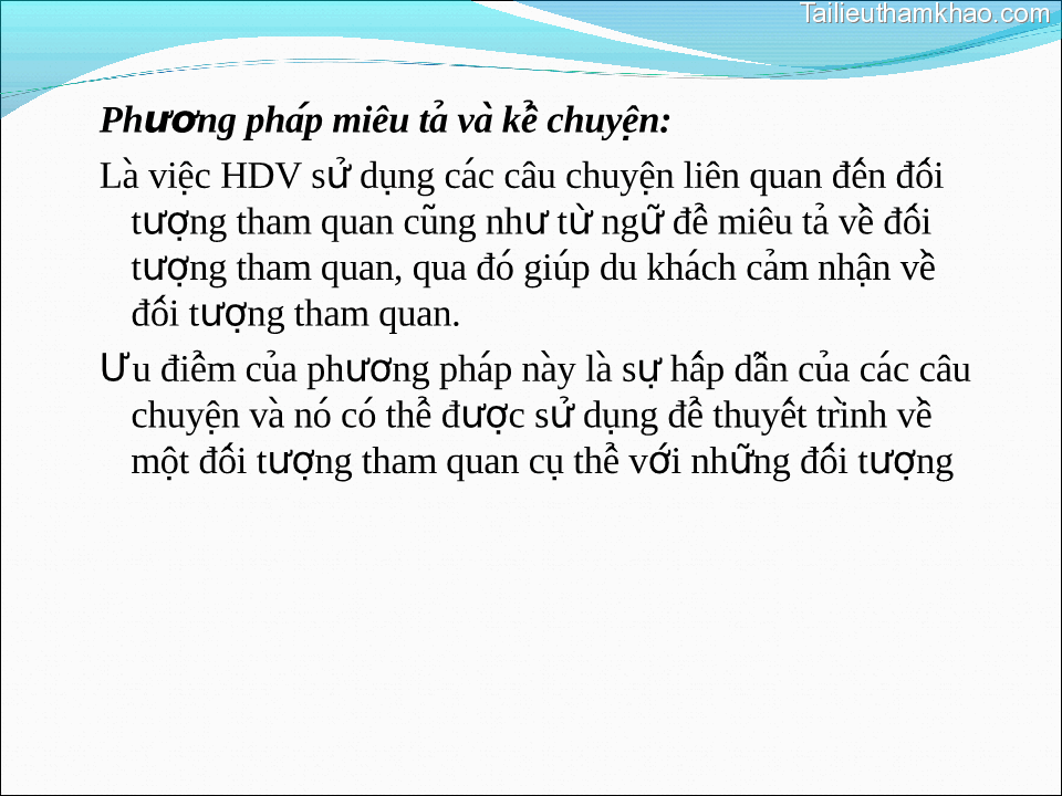 Phương Phap Miêu Ta Va Kê Chuyện La Việc Hdv Sư Dung̣ Cać Câu