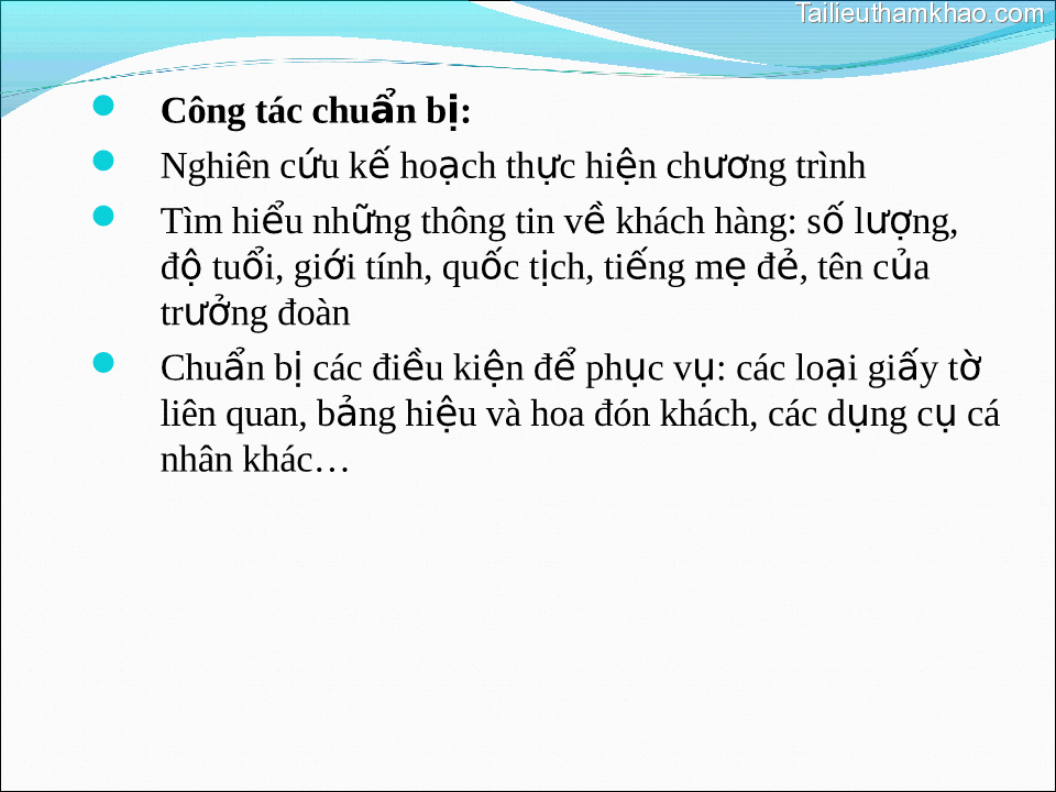  Công Tác Chuẩn Bị Nghiên Cứu Kế Hoạch Thực Hiện Chương