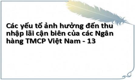 Các yếu tố ảnh hưởng đến thu nhập lãi cận biên của các Ngân hàng TMCP Việt Nam - 13
