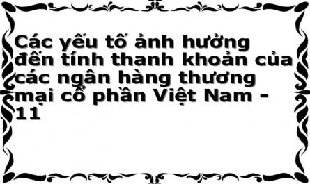 Các yếu tố ảnh hưởng đến tính thanh khoản của các ngân hàng thương mại cổ phần Việt Nam - 11