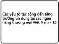 Các yếu tố tác động đến tăng trưởng tín dụng tại các ngân hàng thương mại Việt Nam - 10