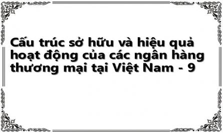 Cấu trúc sở hữu và hiệu quả hoạt động của các ngân hàng thương mại tại Việt Nam - 9