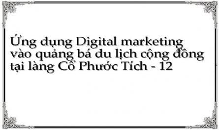 Ứng dụng Digital marketing vào quảng bá du lịch cộng đồng tại làng Cổ Phước Tích - 12