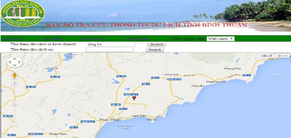 Hình 4 2 Giao diện nhập thông tin tìm kiếm của Trang chủ  Phần bản đồ 2