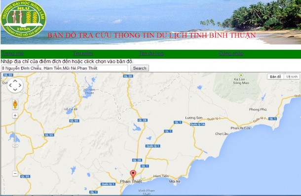 Hình 4 6 Giao diện nhập thông tin trang Ttìm đường đi theo tiếng Việt  2